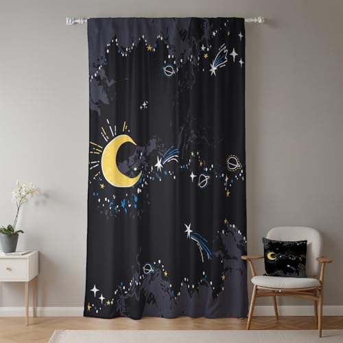 ggaimwf 107x160cm Cartoon-Wolken Kindervorhang für Kinderzimmer Mond Sterne Weltraum Nachthimmel Lichtfilterung Raumteiler Fenstervorhänge für Jungen Mädchen Spielzimmer Wohnzimmer,1-Einzelpaneel ggaimwf 107x160cm Cartoon-Wolken Kindervorhang für Kinderzimmer Mond Sterne Weltraum Nachthimmel Lichtfilterung Raumteiler Fenstervorhänge für Jungen Mädchen Spielzimmer Wohnzimmer,1-Einzelpaneel von ggaimwf