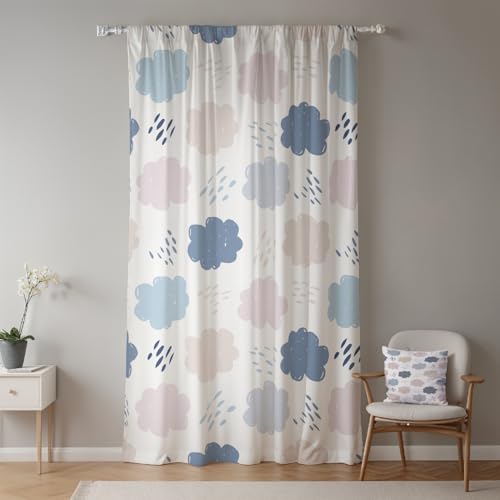 ggaimwf 117x229cm Cartoon-Wolken Kindervorhang für Kinderzimmer Bunte Süße Wolke Zeichnung Lichtfilterung Raumteiler Fenstervorhänge für Jungen Mädchen Spielzimmer Wohnzimmer,1-Einzelpaneel ggaimwf 117x229cm Cartoon-Wolken Kindervorhang für Kinderzimmer Bunte Süße Wolke Zeichnung Lichtfilterung Raumteiler Fenstervorhänge für Jungen Mädchen Spielzimmer Wohnzimmer,1-Einzelpaneel von ggaimwf
