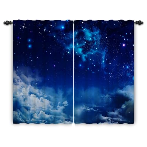 ggaimwf 135x229cm Galaxy Vorhang mit Stangentaschen für KinderzimmerWeltraum Nebel Sternenhimmel Wolke Lichtfilterung Raumteiler Fenstervorhänge für Mädchen Spielzimmer Wohnzimmer,2 paneel ggaimwf 135x229cm Galaxy Vorhang mit Stangentaschen für KinderzimmerWeltraum Nebel Sternenhimmel Wolke Lichtfilterung Raumteiler Fenstervorhänge für Mädchen Spielzimmer Wohnzimmer,2 paneel von ggaimwf