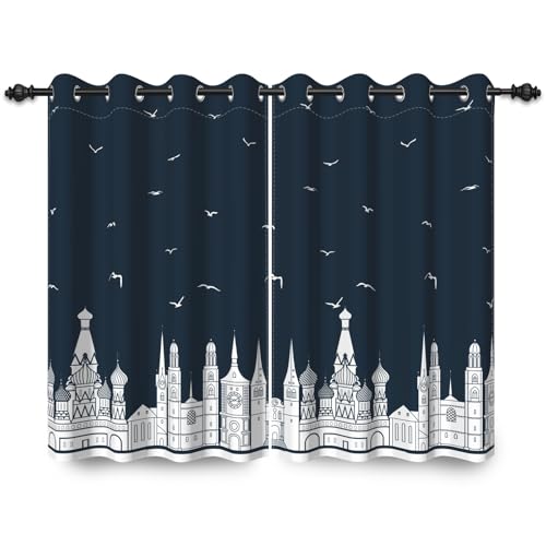 ggaimwf 135x245cm Cartoon-Haus Ösenvorhang für Kinderzimmer Vintage Glamouröses Schloss Stadt Nacht Thermo Raumteiler Verdunkelungsvorhänge Fenstervorhänge für Jungen Mädchen Wohnzimmer,2 Panel ggaimwf 135x245cm Cartoon-Haus Ösenvorhang für Kinderzimmer Vintage Glamouröses Schloss Stadt Nacht Thermo Raumteiler Verdunkelungsvorhänge Fenstervorhänge für Jungen Mädchen Wohnzimmer,2 Panel von ggaimwf