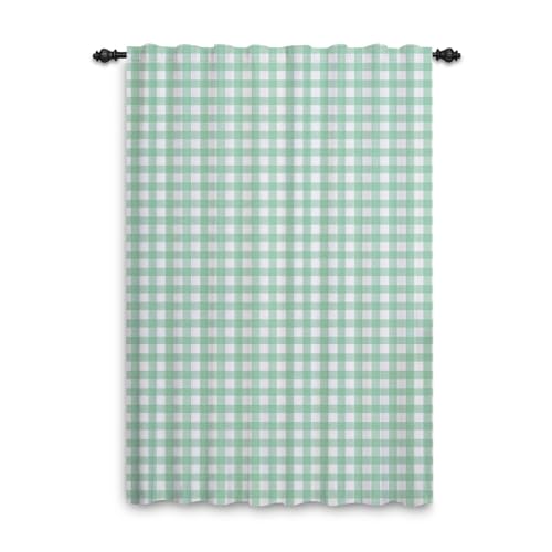 ggaimwf Karierte Vorhänge Grün Blaugrün Gingham Vorhänge für Wohnzimmer Bauernhaus Klassisch Vorhänge Fensterbehandlungen Schlafzimmer Kinderzimmer Innen Tür Rückenschlaufe Vorhang 117x175cm 1 Panel ggaimwf Karierte Vorhänge Grün Blaugrün Gingham Vorhänge für Wohnzimmer Bauernhaus Klassisch Vorhänge Fensterbehandlungen Schlafzimmer Kinderzimmer Innen Tür Rückenschlaufe Vorhang 117x175cm 1 Panel von ggaimwf