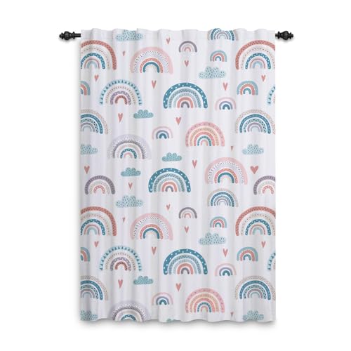 ggaimwf Regenbogenvorhänge mit Bleistiftfalten Hobo-Buntes Cartoon-Muster Regenbogenvorhänge Kinderzimmer Fensterbehandlung für Mädchen Wohnzimmer Kinderzimmer Café Vorhang 135x229cm 1 Panel ggaimwf Regenbogenvorhänge mit Bleistiftfalten Hobo-Buntes Cartoon-Muster Regenbogenvorhänge Kinderzimmer Fensterbehandlung für Mädchen Wohnzimmer Kinderzimmer Café Vorhang 135x229cm 1 Panel von ggaimwf