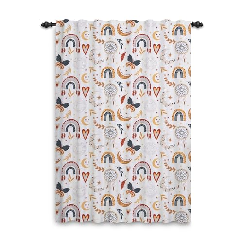 ggaimwf Regenbogenvorhänge mit Bleistiftfalten Hobo Traumfänger Regenbogenvorhänge Kinderzimmer Fensterbehandlung für Mädchen Wohnzimmer Kinderzimmer Café Innentrennvorhang 117x229cm 1 Panel von ggaimwf