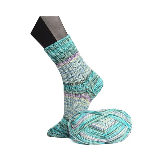 ElbSox Elphi - 4fach Sockenwolle - 100g Wolle als Knäuel mit einer Lauflänge von ca.420m - reicht für ein paar Socken bis Größe 46 - Farbe 003 - Klönsnack von ggh