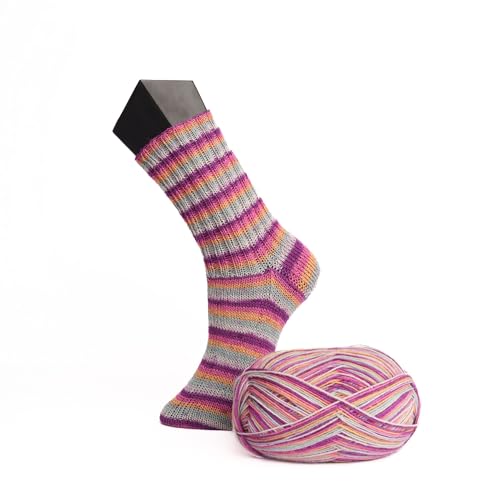 ElbSox Elphi - 4fach Sockenwolle - 100g Wolle als Knäuel mit einer Lauflänge von ca.420m - reicht für ein paar Socken bis Größe 46 - Farbe 006 - Moin von ggh