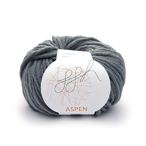 GGH Aspen Wolle aus 50% feine Merinowolle / 50% Polyacryl hergestellt, in der Farbe: Flanellgrau, 50g, GGH-132.073 von ggh