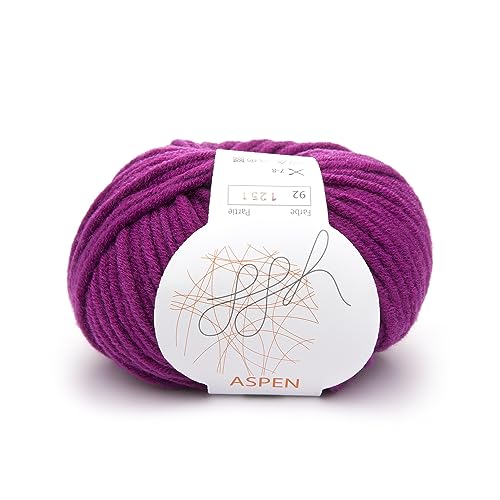 ggh Aspen - Merinowolle Mischung - leichte und voluminöse Strickwolle - Farbe 092 - Fuchsiarot von ggh