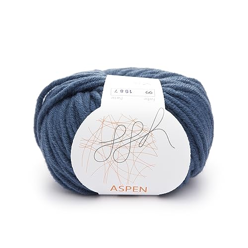 ggh Aspen - Merinowolle Mischung - leichte und voluminöse Strickwolle - Farbe 099 - Ozeanblau von ggh