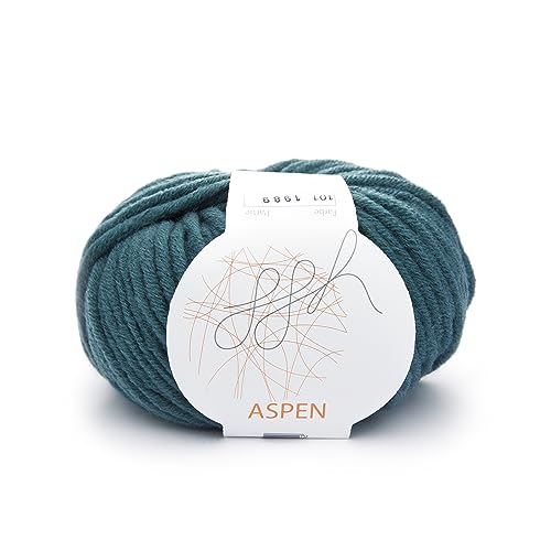 ggh Aspen - Merinowolle Mischung - leichte und voluminöse Strickwolle - Farbe 101 - Seegrün von ggh