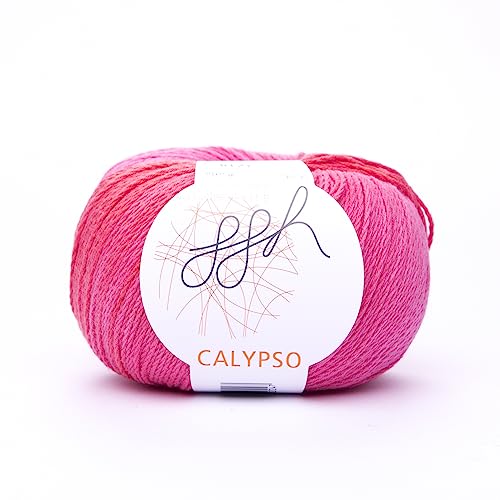 ggh Calypso - 100% Baumwolle mit langem Farbverlauf Farbe 003 - Pink-Koralle von ggh