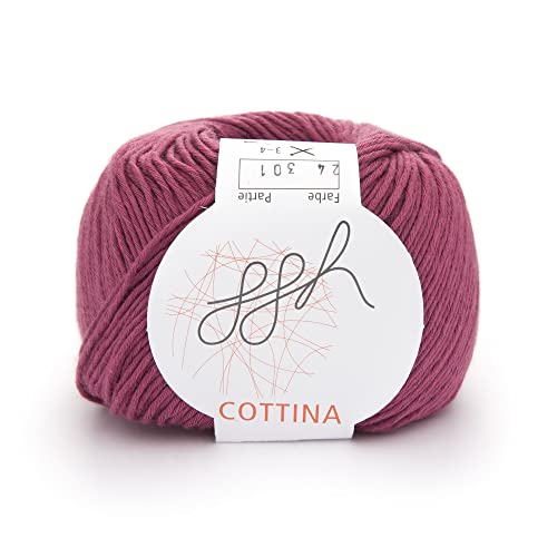 ggh Cottina - 100% Baumwolle - Lauflänge 140m auf 50g - Wolle zum Stricken oder Häkeln Farbe 024 - Gebrannter Ton von ggh