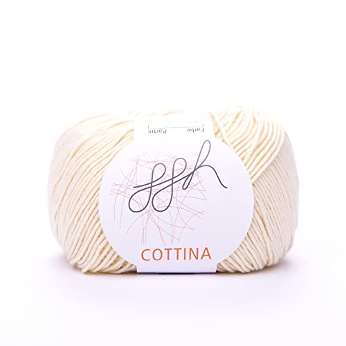 GGH Strick- und Häkelwolle Cottina aus 100% Baumwolle in der Farbe 039 Vanille, GGH-241.039 von ggh