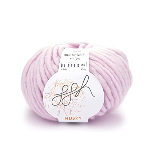 ggh Husky | Schurwolle Mischung | 50g Wolle zum Stricken oder Häkeln | Dicke Wolle | Farbe 051 - Rosa von ggh