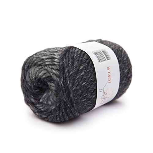ggh Joker - Schurwolle Mischung - 50g Wolle zum Stricken oder Häkeln - Dicke Wolle mit Farbverlauf - Farbe 014 - Grau-Hellgrau meliert ggh Joker - Schurwolle Mischung - 50g Wolle zum Stricken oder Häkeln - Dicke Wolle mit Farbverlauf - Farbe 014 - Grau-Hellgrau meliert von ggh