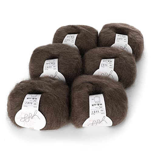 ggh Kid Box - 6 Knäuel Strickwolle aus Kid Mohair - Farbe 151 - Graubraun ggh Kid Box - 6 Knäuel Strickwolle aus Kid Mohair - Farbe 151 - Graubraun von ggh