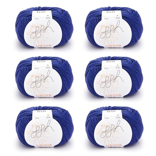 ggh Linova | 300g Set (6x50g) | 100% Baumwolle | 048 - Royalblau von ggh