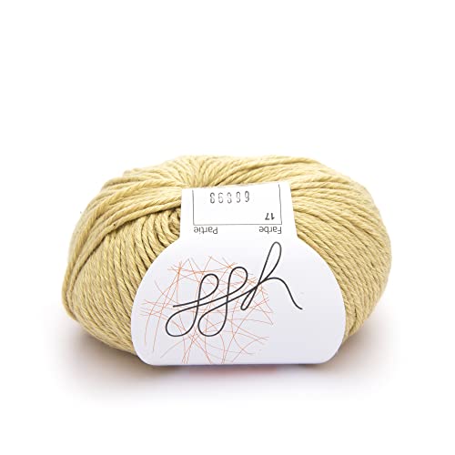ggh Linova | Baumwolle mit Leinen Mischung | 50g Wolle zum Stricken oder Häkeln | Farbe 017 - Honig ggh Linova | Baumwolle mit Leinen Mischung | 50g Wolle zum Stricken oder Häkeln | Farbe 017 - Honig von ggh