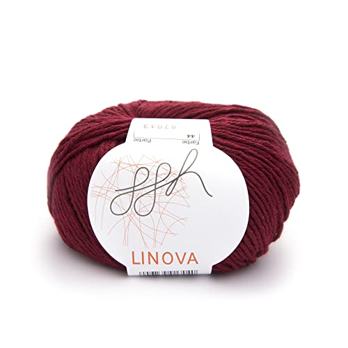 ggh Linova | Baumwolle mit Leinen Mischung | 50g Wolle zum Stricken oder Häkeln | Farbe 044 - Ziegelrot ggh Linova | Baumwolle mit Leinen Mischung | 50g Wolle zum Stricken oder Häkeln | Farbe 044 - Ziegelrot von ggh
