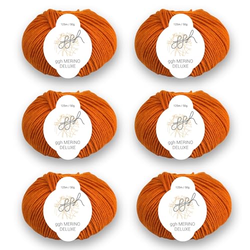 ggh Merino Deluxe - 300g Set (6x50g) - 027 - Kürbis von ggh