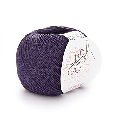 ggh Mystik - Baumwolle und Viskose Mischung mit Glanzeffekt - Wolle zum Stricken oder Häkeln - Farbe 109 - Pflaume ggh Mystik - Baumwolle und Viskose Mischung mit Glanzeffekt - Wolle zum Stricken oder Häkeln - Farbe 109 - Pflaume von ggh