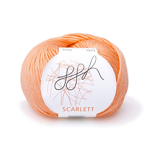 ggh Scarlett - 100% Baumwolle mit leichtem Seidenglanz - Wolle geeignet zum Stricken und Häkeln - Farbe 081 - Mandarine von ggh