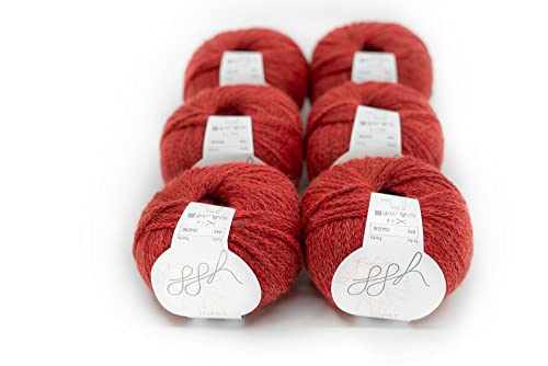ggh Topas Box - Schurwolle, Alpaka Mischung - Wolle zum Stricken oder Häkeln Farbe 045 - Warmrot von ggh