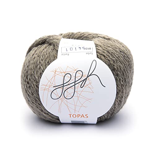 ggh Topas - Schurwolle, Alpaka Mischung - Wolle zum Stricken oder Häkeln - Farbe 013 - Taupe von ggh