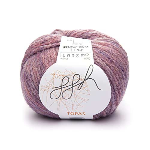 ggh Topas - Schurwolle, Alpaka Mischung - Wolle zum Stricken oder Häkeln - Farbe 020 - Zyklam von ggh