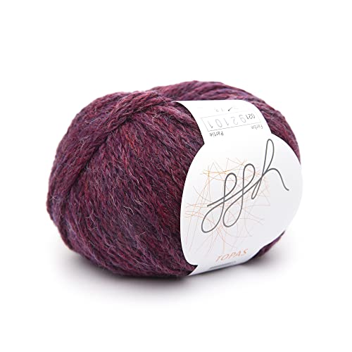 ggh Topas - Schurwolle, Alpaka Mischung - Wolle zum Stricken oder Häkeln - Farbe 021 - Fuchsiarot von ggh
