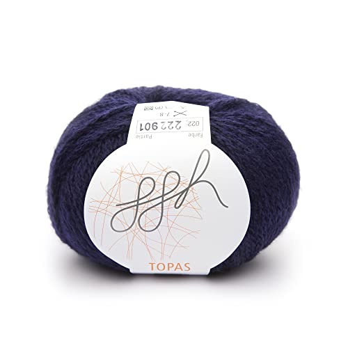 ggh Topas - Schurwolle, Alpaka Mischung - Wolle zum Stricken oder Häkeln - Farbe 022 - Amethystlila von ggh