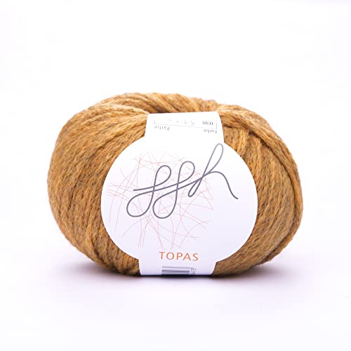 ggh Topas - Schurwolle, Alpaka Mischung - Wolle zum Stricken oder Häkeln - Farbe 038 - Curry von ggh