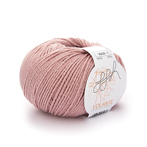ggh Volante - Merinowolle mit Baumwolle - 50g Wolle zum Stricken oder Häkeln - Farbe 001 - Altrosa ggh Volante - Merinowolle mit Baumwolle - 50g Wolle zum Stricken oder Häkeln - Farbe 001 - Altrosa von ggh