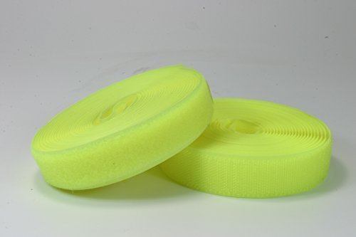 5m Klettband (Flausch & Haken), 20mm breit, Farbe: NEON GELB - zum Aufnähen … von ggm