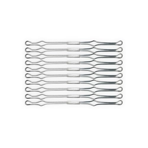 Drahtniederhalter 148mm für Ordner und Ringbücher Metall 80mm Lochabstand (10 Stück) von ggm