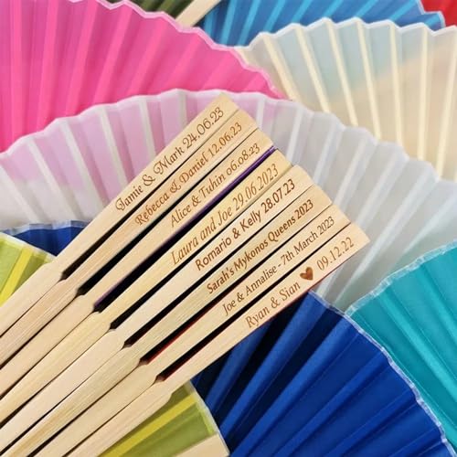 Fächer Hochzeit gäste personalisiert,Personalisierte fächer Hochzeit,hochzeitsgeschenk fur gast,holzfächer Hochzeit (30Pcs) von ggtg