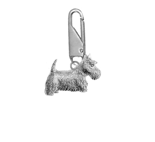 D18 Scottish Terrier Hund feines englisches Zinn auf einem silbernen Schnappverschluss, abnehmbare Reißverschlussschieber für Taschenreparatur, Universal-Reißverschluss Kopf Schnalle Anhänger für D18 Scottish Terrier Hund feines englisches Zinn auf einem silbernen Schnappverschluss, abnehmbare Reißverschlussschieber für Taschenreparatur, Universal-Reißverschluss Kopf Schnalle Anhänger für von gifts for all