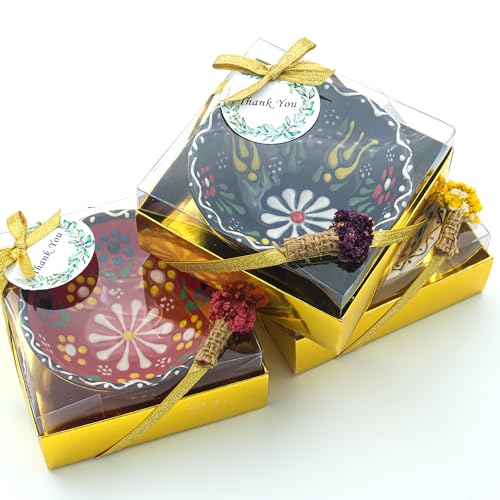 Gastgeschenk für Hochzeiten, Gastgeschenke mit individuellem Aufkleber und getrockneten Blumen, Babyparty-Geschenke, personalisiertes Junggesellinnenabschiedsgeschenk für Erwachsene (50 Stück) von giftupstore