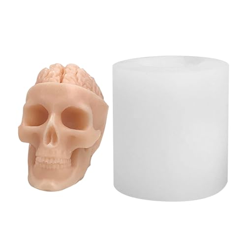 Schädelkerzenform - Silikonschädelform - 3D Große Schädelformformen Für Epoxidharz | Schädelform Silikonformen Zum Herstellen Von Kerzen, Schokolade, Harz, Aromatherapie | Flexibler, Langlebiges Handw Schädelkerzenform - Silikonschädelform - 3D Große Schädelformformen Für Epoxidharz | Schädelform Silikonformen Zum Herstellen Von Kerzen, Schokolade, Harz, Aromatherapie | Flexibler, Langlebiges Handw von gifyym