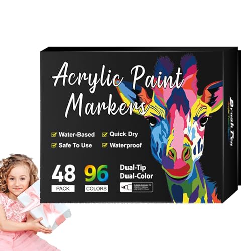 gifyym Acrylmalstifte | Wasserfeste Malstifte für Leinwand | Lichtbeständige Permanent Marker Zeichenwerkzeuge, Und Bastelbedarf Für Holz Leinwand Keramik Stein gifyym Acrylmalstifte | Wasserfeste Malstifte für Leinwand | Lichtbeständige Permanent Marker Zeichenwerkzeuge, Und Bastelbedarf Für Holz Leinwand Keramik Stein von gifyym