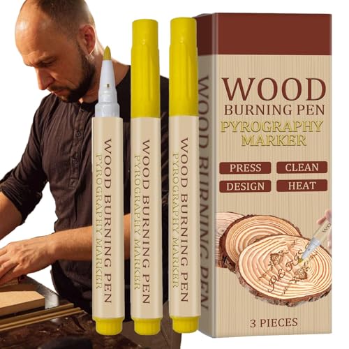 gifyym Branding-Marker für Holzbrenner, 3 Stück, Brenngel, Holzbrennpaste, Holzbrennpaste, Holzbastelpaste für Anfänger, gifyym Branding-Marker für Holzbrenner, 3 Stück, Brenngel, Holzbrennpaste, Holzbrennpaste, Holzbastelpaste für Anfänger, von gifyym