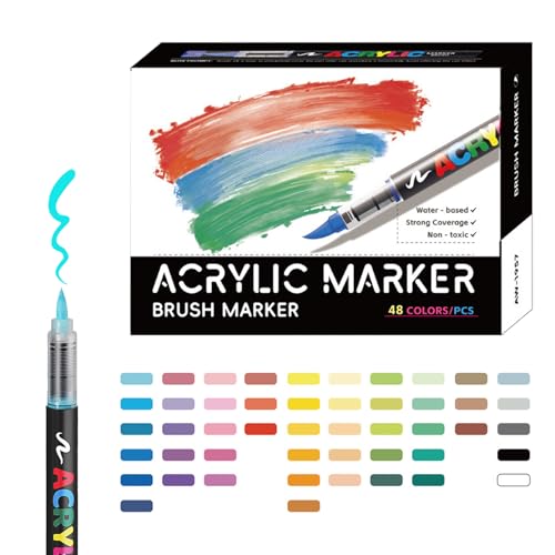 gifyym Malstifte | Acryl Pinsel Marker Set | Wasserdichtes Bastelzubehör Für Keramik Stein Fels Leinwand Stoff Holz Und Mehr gifyym Malstifte | Acryl Pinsel Marker Set | Wasserdichtes Bastelzubehör Für Keramik Stein Fels Leinwand Stoff Holz Und Mehr von gifyym