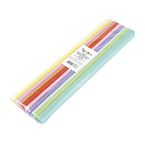 gimboo - Krepppapier 10 Rollen Pastel 50 x 200 cm Sortiert/Kreppband Bunt Bänder Crepe Paper/ideal für Kreativen Hobbies/ 1 Pack/Farbig sortiert, 14113352-98 gimboo - Krepppapier 10 Rollen Pastel 50 x 200 cm Sortiert/Kreppband Bunt Bänder Crepe Paper/ideal für Kreativen Hobbies/ 1 Pack/Farbig sortiert, 14113352-98 von gimboo