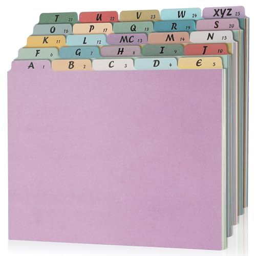 1 Set mit 25 Alphabet-Ordnern, A-Z, obere Registerkarten, Buchstabengröße 1/5, Schnittlasche aus Manila, alphabetischer Aktenordner, Aktenschrank, Trennblätter für Arbeit, Büro, Zuhause, Schule und 1 Set mit 25 Alphabet-Ordnern, A-Z, obere Registerkarten, Buchstabengröße 1/5, Schnittlasche aus Manila, alphabetischer Aktenordner, Aktenschrank, Trennblätter für Arbeit, Büro, Zuhause, Schule und von gisgfim
