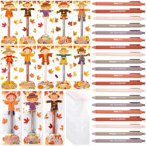 50 Sets Thanksgiving Herbst Geschenke Bulk Wertschätzung Kugelschreiber mit Grußkarten Aufbewahrungstaschen Herbst Vogelscheuche Karten Motivationsset für Studenten, Lehrer, Kollegen, Mitarbeiter 50 Sets Thanksgiving Herbst Geschenke Bulk Wertschätzung Kugelschreiber mit Grußkarten Aufbewahrungstaschen Herbst Vogelscheuche Karten Motivationsset für Studenten, Lehrer, Kollegen, Mitarbeiter von gisgfim