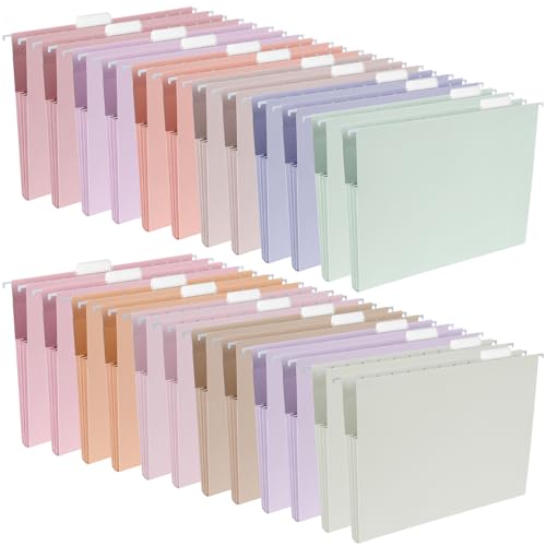 gisgfim Fächermappen, Briefgröße, einführbar, 1/5-Zoll-Tabs für Aktenschränke, extra Kapazität, Aktenordner, Hängeorganizer für Schreibtisch, Zuhause, Büro, Schule, Pastellfarben, 24 Stück gisgfim Fächermappen, Briefgröße, einführbar, 1/5-Zoll-Tabs für Aktenschränke, extra Kapazität, Aktenordner, Hängeorganizer für Schreibtisch, Zuhause, Büro, Schule, Pastellfarben, 24 Stück von gisgfim