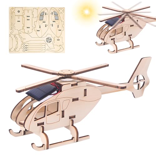 Holzbausatz Kinder, 2025 Neuest Flugzeug Spielzeug, Hubschrauber Spielzeug Kind,Kreative DIY-Wissenschaftsexperiment-Spielzeuge Für Kinder, Pädagogisches Spielzeug DIY-Geschenke (2 pcs) von givuaime