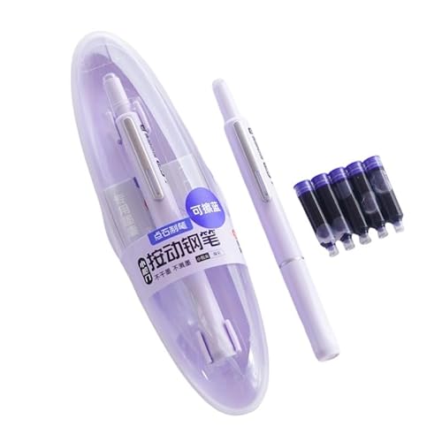 givuaime Füllfederhalter einziehbar: 0,38 mm, blaue und schwarze Tinte, transparenter Schaft, inklusive 5 nachfüllbaren Tinten, Smooth Writing No Leaking, Geschenk für Kinder und Erwachsener (Lila) givuaime Füllfederhalter einziehbar: 0,38 mm, blaue und schwarze Tinte, transparenter Schaft, inklusive 5 nachfüllbaren Tinten, Smooth Writing No Leaking, Geschenk für Kinder und Erwachsener (Lila) von givuaime