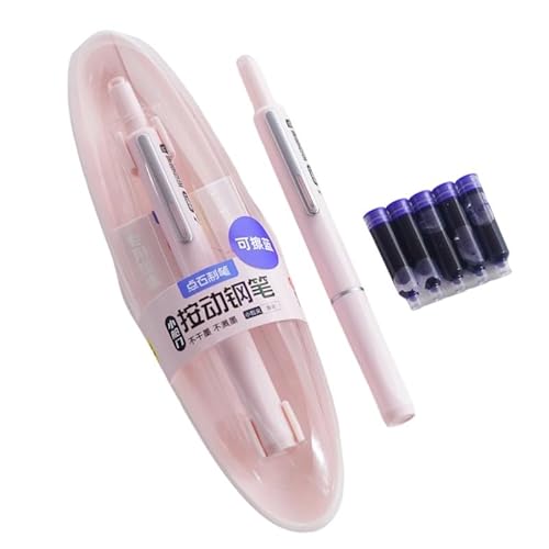givuaime Füllfederhalter einziehbar: 0,38 mm, blaue und schwarze Tinte, transparenter Schaft, inklusive 5 nachfüllbaren Tinten, Smooth Writing No Leaking, Geschenk für Kinder und Erwachsener (Rosa) givuaime Füllfederhalter einziehbar: 0,38 mm, blaue und schwarze Tinte, transparenter Schaft, inklusive 5 nachfüllbaren Tinten, Smooth Writing No Leaking, Geschenk für Kinder und Erwachsener (Rosa) von givuaime