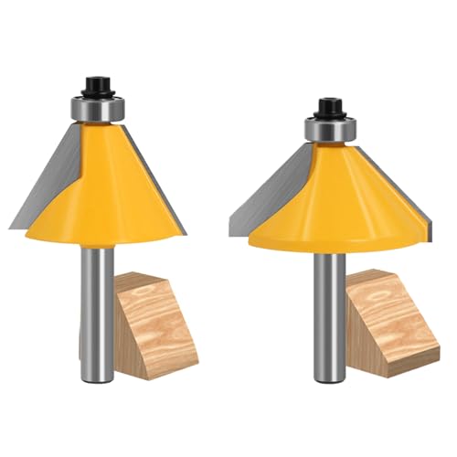 GLRYD 2 Stück Fasenfräser 8mm Schaft - 30°+45° Grad Hartmetall Fase/Bevel Einfassung Router Bit, Fräser für Oberfräse Holzbearbeitung, Präzise Gehrungen GLRYD 2 Stück Fasenfräser 8mm Schaft - 30°+45° Grad Hartmetall Fase/Bevel Einfassung Router Bit, Fräser für Oberfräse Holzbearbeitung, Präzise Gehrungen von glryd