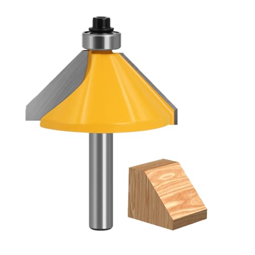 GLRYD Fasenfräser 8mm Schaft - 45° Grad Hartmetall Fase/Bevel Einfassung Router Bit, Kantenfräser für Oberfräse Holzbearbeitung Möbel GLRYD Fasenfräser 8mm Schaft - 45° Grad Hartmetall Fase/Bevel Einfassung Router Bit, Kantenfräser für Oberfräse Holzbearbeitung Möbel von glryd